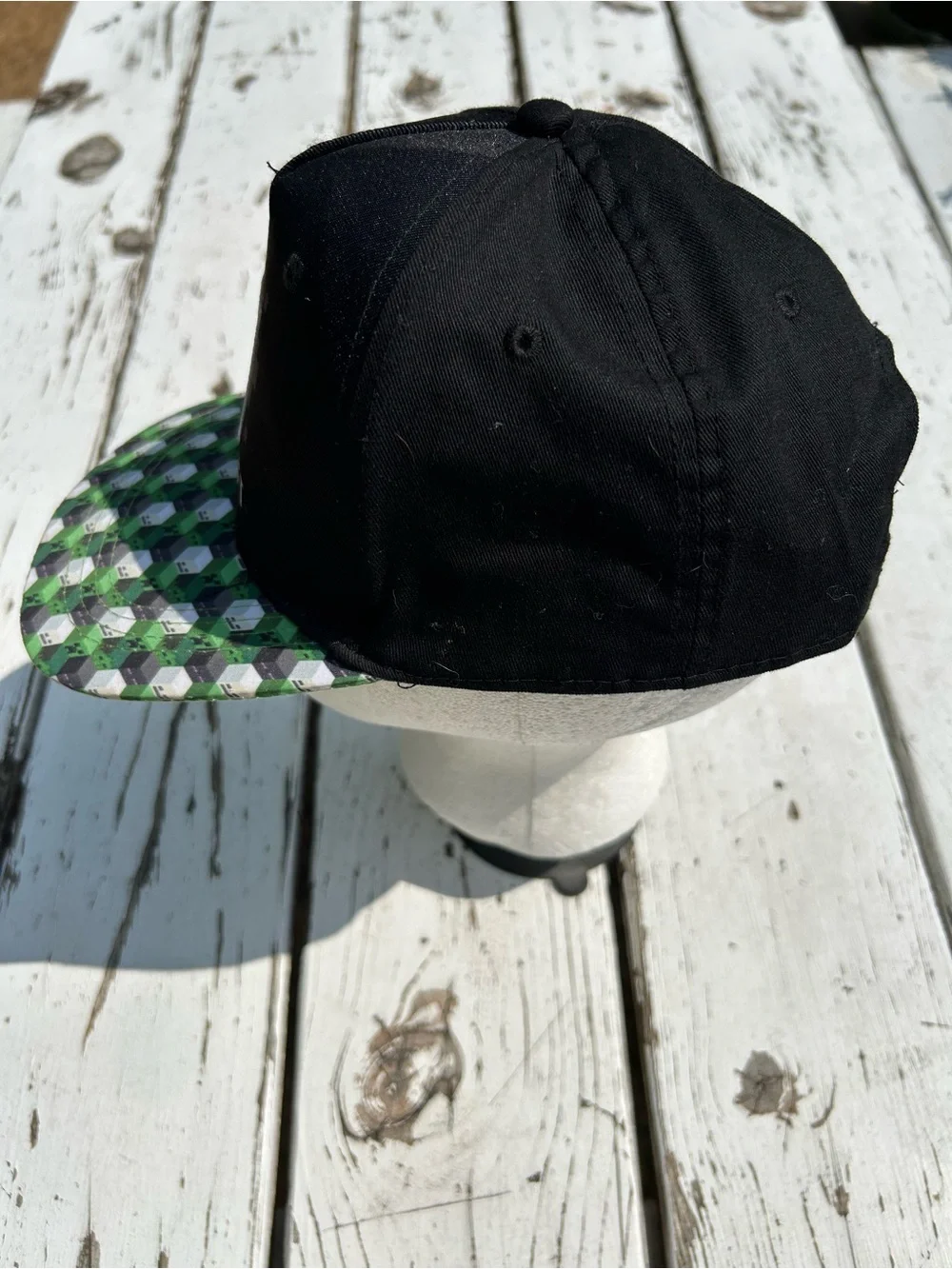 Minecraft Creeper Black & Green Snapback Hat